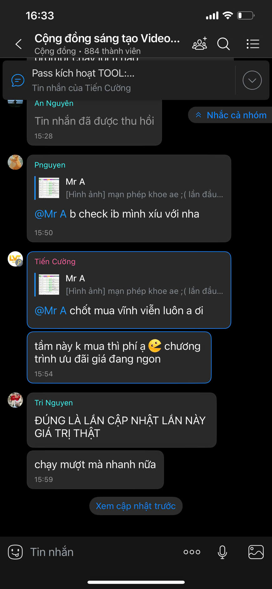 Khách hàng chốt mua vĩnh viễn, khen bản cập nhật chạy mượt và nhanh