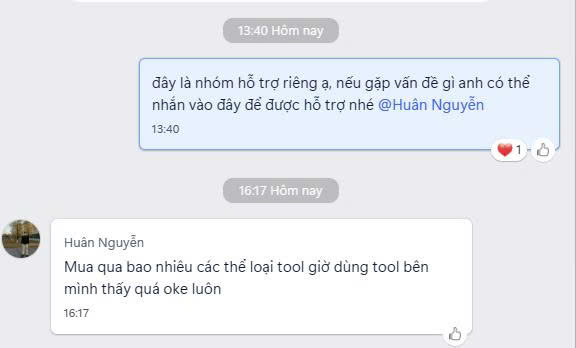 Khách hàng mua qua nhiều tool khác, dùng tool LVC thấy quá oke luôn